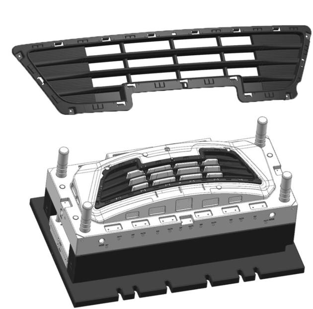 Automobile plastic grille injection mould