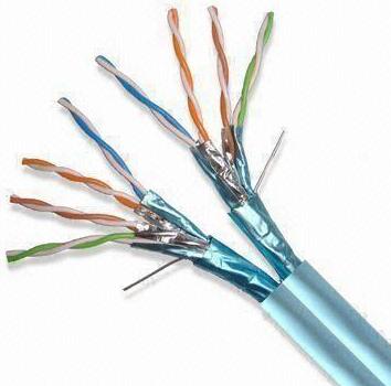 Twin S/FTP CAT6A (8 Pairs) Cable with 9.0 &#177;0.2mm Diameter, TC Braid Screen and PVC Sheath