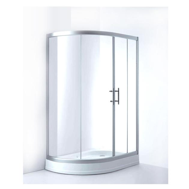 Bathroom Office Frameless Tempered Curved Glass