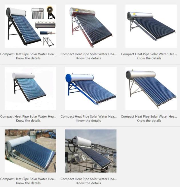 Compact Heat Pipe Solar Water Heater   