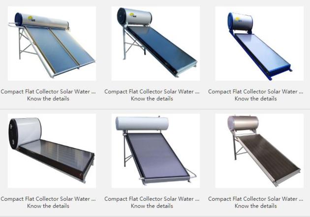 Compact Flat Collector Solar Water Heater   