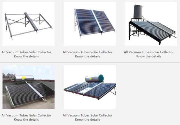 All Vacuum Tubes Solar Collector     