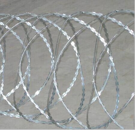Crossed Concertina wire coil
