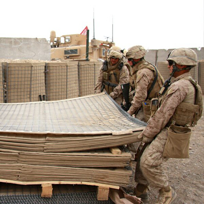 Zinc-5%aluminum hesco barrier welded gabion prevent rust for army