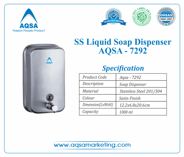 SS Soap Dispenser 1000 Ml