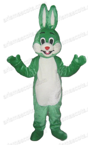 green rabbit mascot costume animal mascots