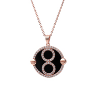 Fashion jewelry in silver 925 with black onyx cz pendant