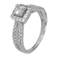 sterling silver 925 cz bridal fashion ring