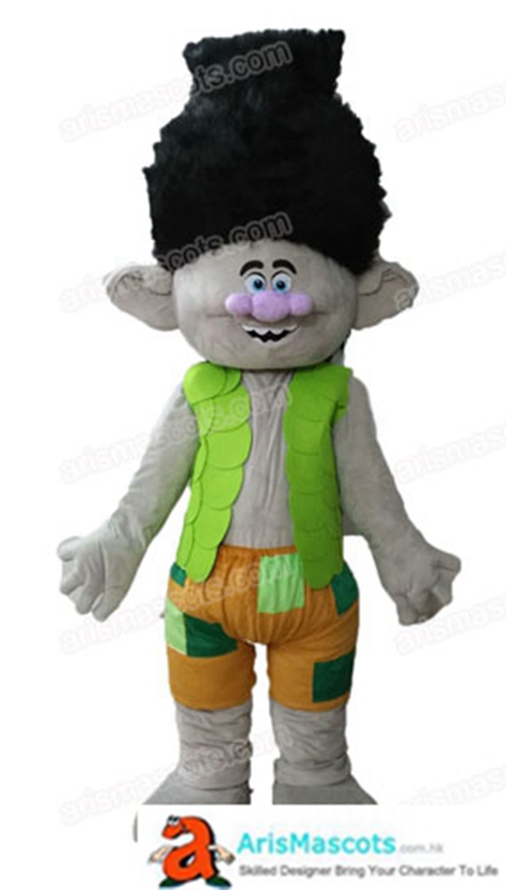 Trolls Character Branch mascot costume for party adults fur mascots made
