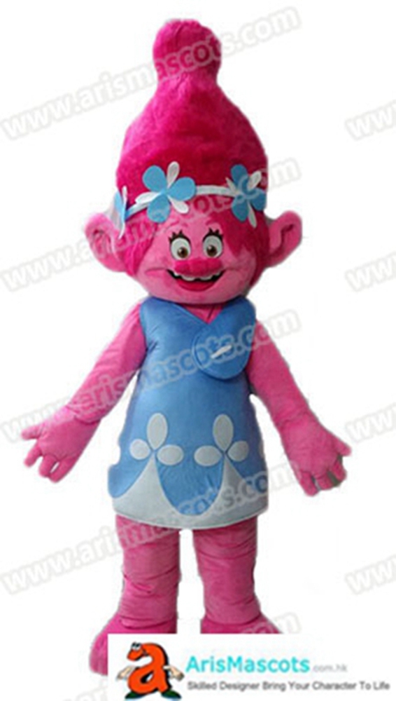 Trolls Poppy mascot costume for party adults fur mascots made