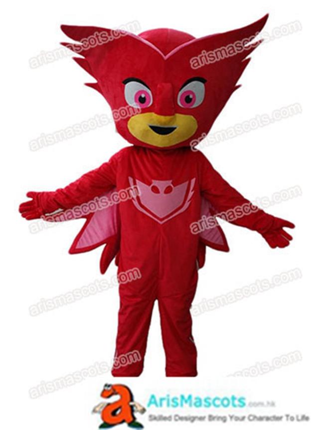 pj masks owlette mascot costume cartoon character costumes