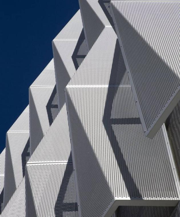 Perforated Metal Panels for Architectural Sun Control System