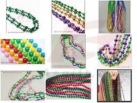 mardi gras mot beads necklace