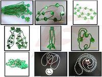 st.patrick's shamrock bead necklace