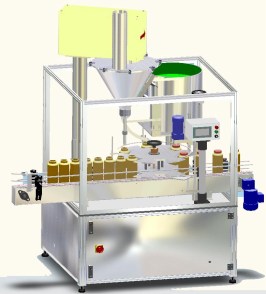 Bottle fill-cap machine for powder