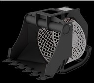 CAT W345BII excavator rotary screening bucket