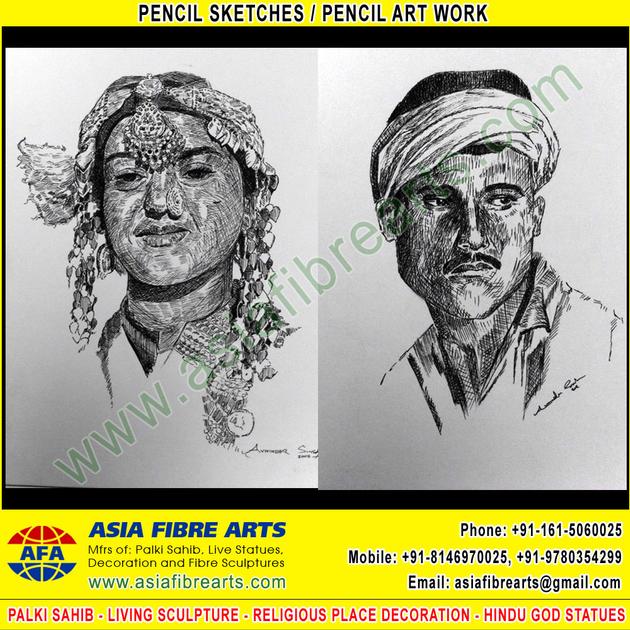 Pencil Art Work manufacturers exporters in india punjab ludhiana