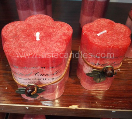 crystal pillar candles