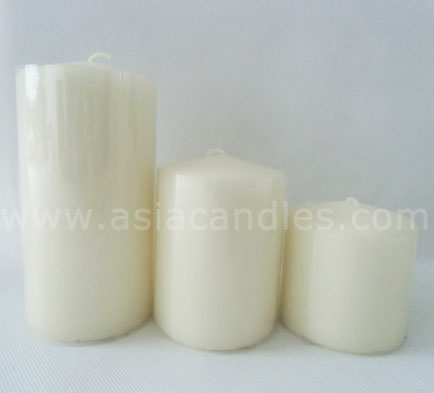 pillar candles white unscented