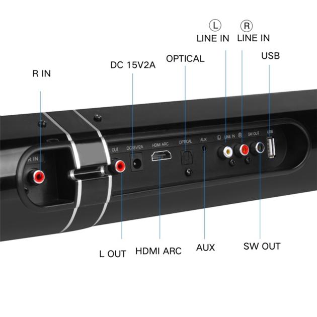 LP 1807 Soundbar Wireless Bluetooth 50W