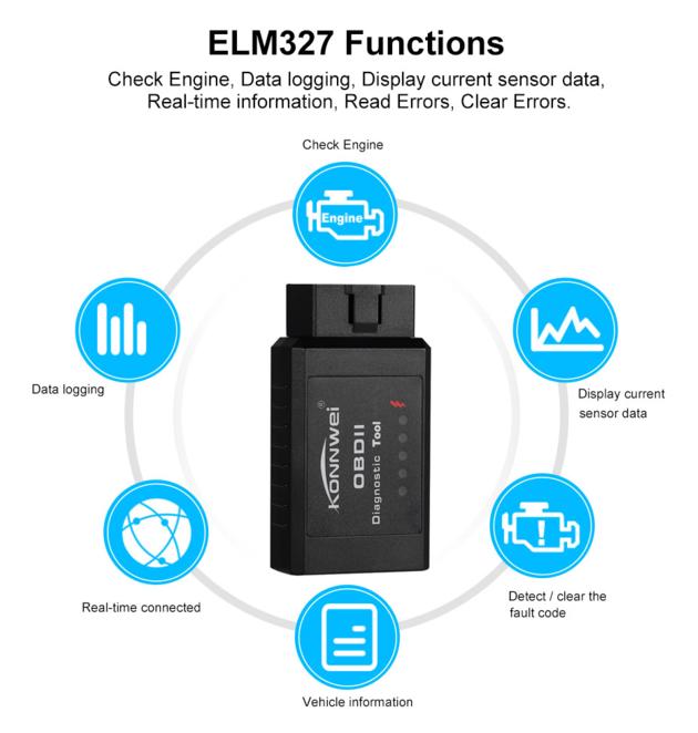KW910 Universal OBD2 Bluetooth ELM327 V