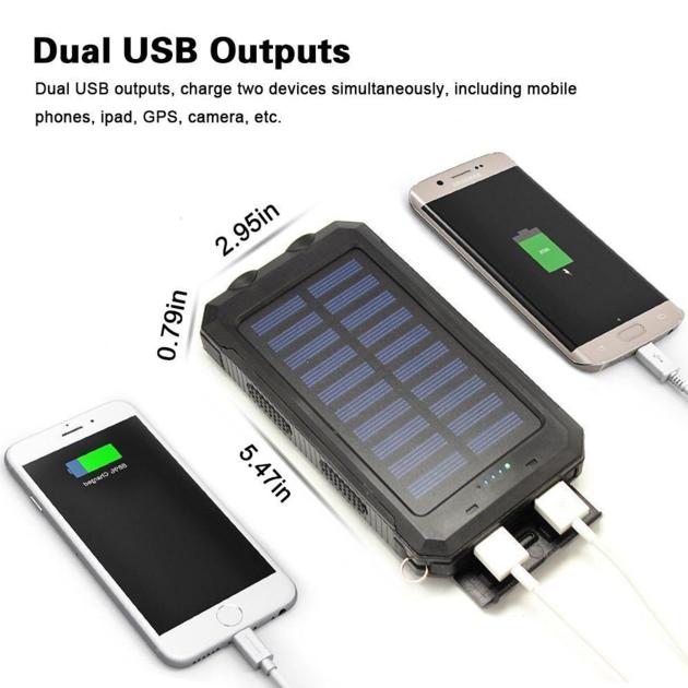 F6 Solar Power Bank 20000Mah Capacity