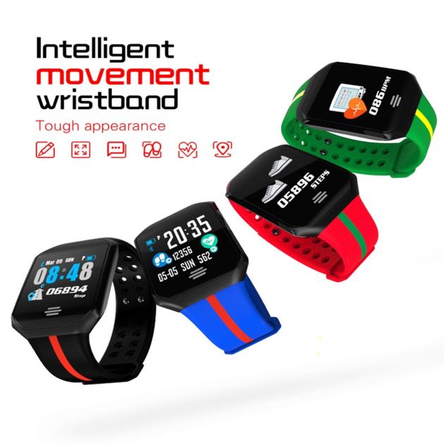Waterproof Watch Color Screen Sports Smart Bracelet Blood Pressure Heart Rate Monitor Smart Band Fit