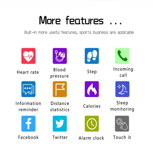 Waterproof Watch Color Screen Sports Smart