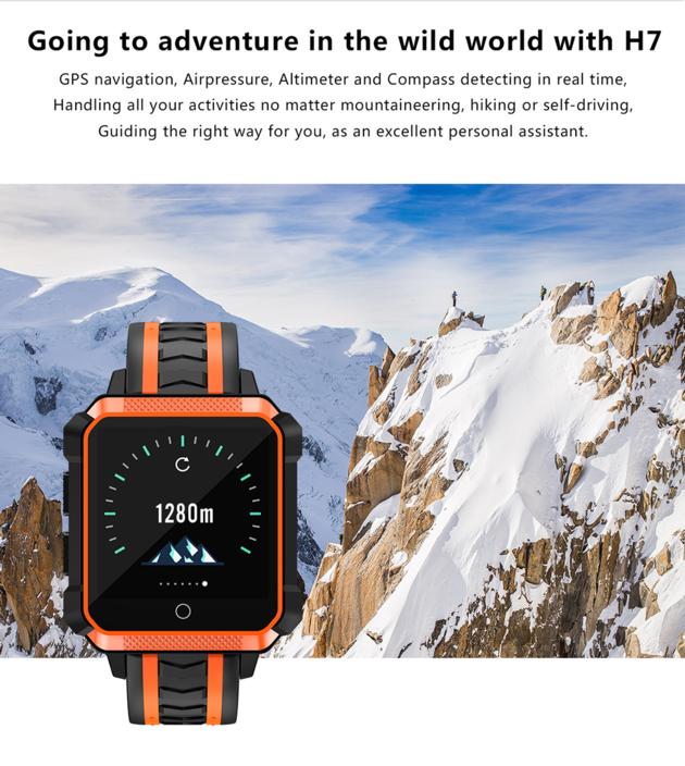 H7 Smart Watch Men Waterproof GPS Android 4G Waterproof Message Call Reminder Ip68 Sport Watch