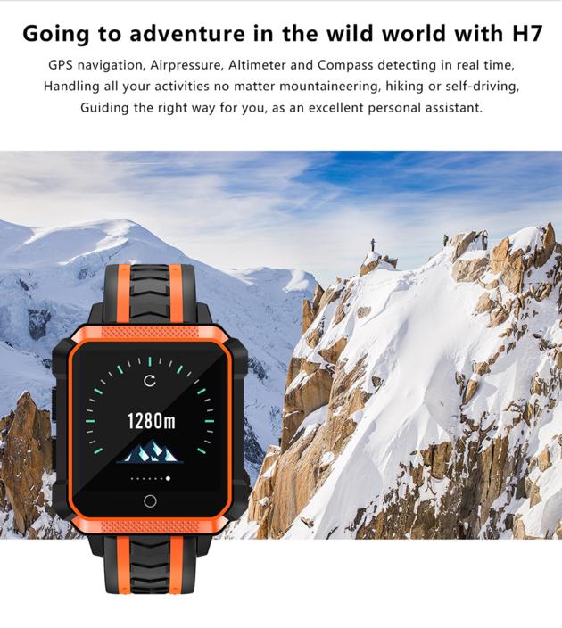 H7 Smart Watch Men Waterproof GPS Android 4G Waterproof Message Call Reminder Ip68 Sport Watch