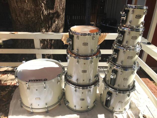  Yamaha PHX Phoenix polar white ~ 9 piece MONSTER drum set-----5800Euro