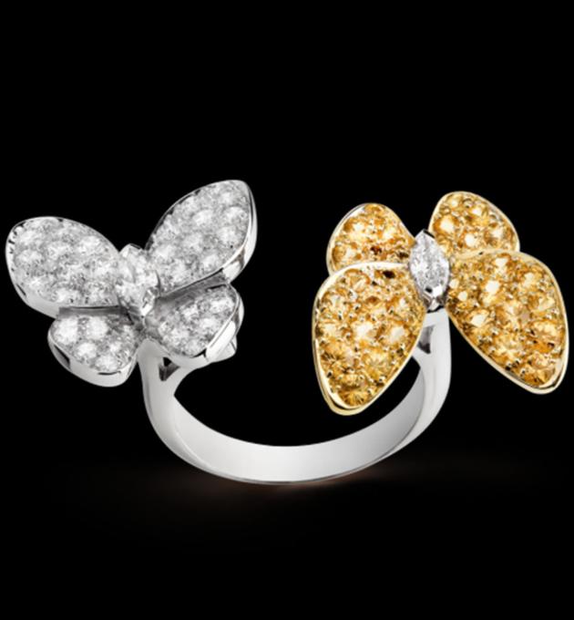 Two Butterfly Between the Finger Ring