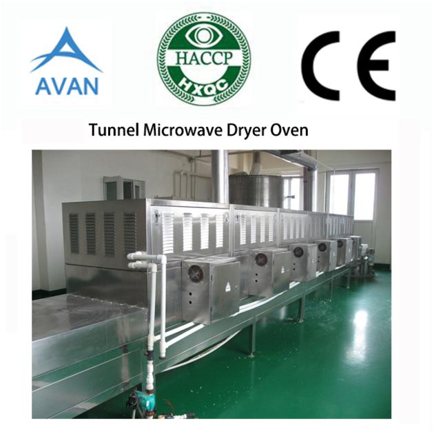 tunnel herbs tea microwave drying machine