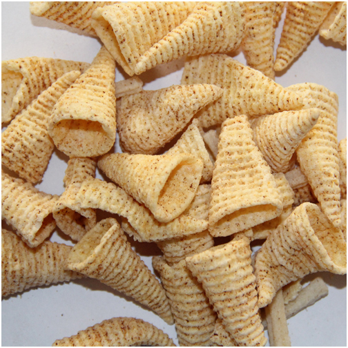 Automatic Fried Corn Bugle Snacks Production