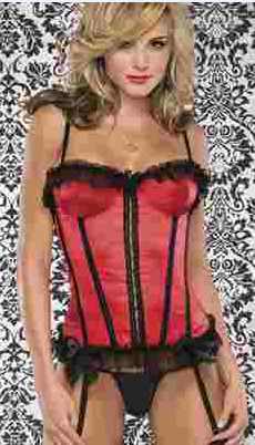 GATHERED MESH TRIM BUSTIER