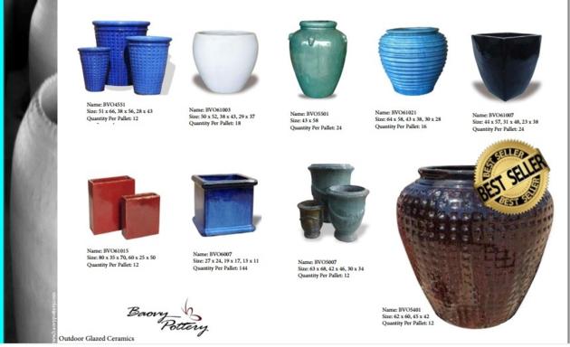 Garden Large Pots Planters Glazed Ceramic