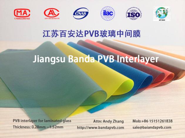 PVB film for laminated glass