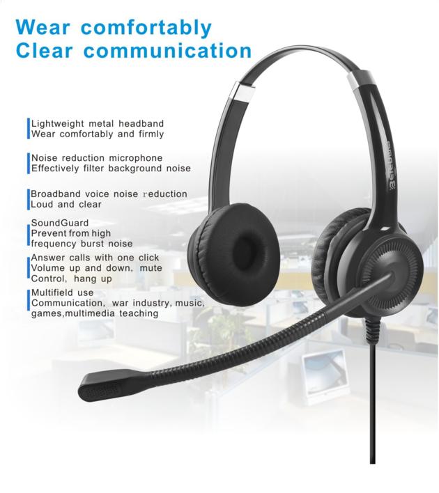 China Beien CS12 wired business headset call center online learning game headset