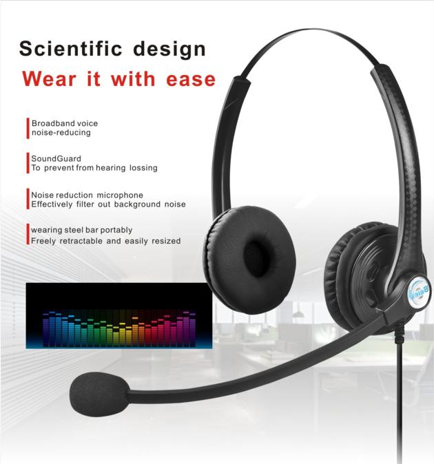 China Beien A26 wired business headset call center online learning game headset