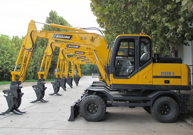 2017 NEW Small Wheel Excavator with Grasper timber grab