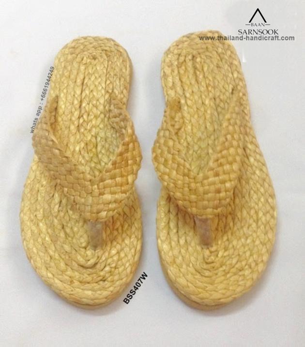 Summer Shoes Straw Flip Flops With