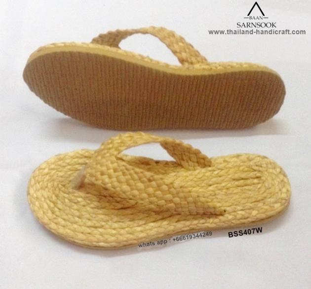 Summer Shoes Straw Flip Flops With
