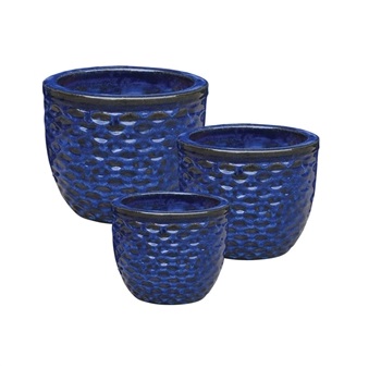 Garden Large Pots Planters - Glazed Ceramic Pot