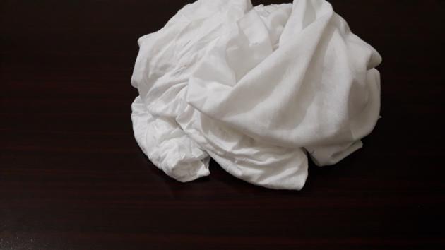 New White Knit T -Shirt Rags with 100% cotton