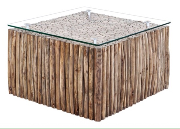 teak wood stick coffee table