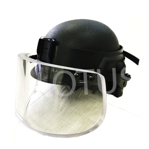 Ballistic protective bulletproof face shield/helmet visor