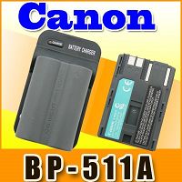 CANON CAMERA BATTERY FOR BP-511A + CHARGER