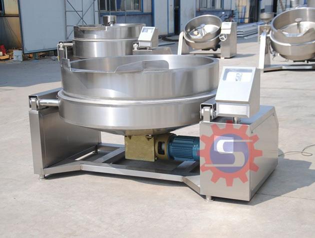Gas jacketed kettle with mixer 