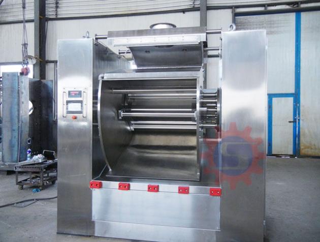 High speed horizontal dough mixer