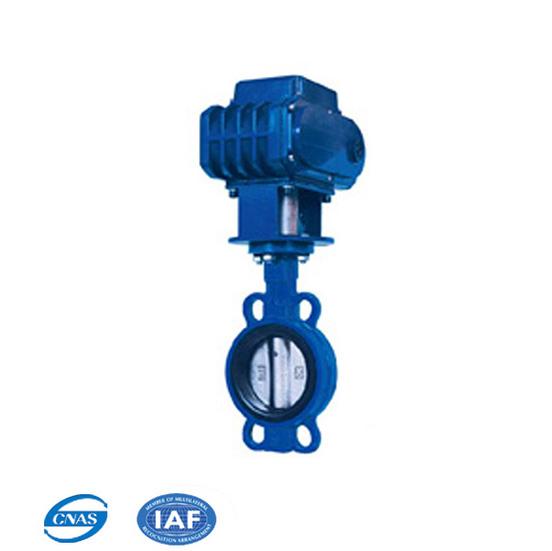 D373X-10C three eccentric wafer type WCB butterfly valve hand wheel